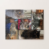 Personalized Your 5 Photo Puzzle Persian Cat ジグソーパズル (横)