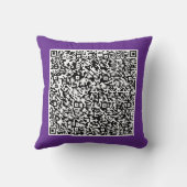 Personalized Your Custom QR Code Throw Pillow クッション (裏面)