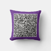 Personalized Your Custom QR Code Throw Pillow クッション (正面)
