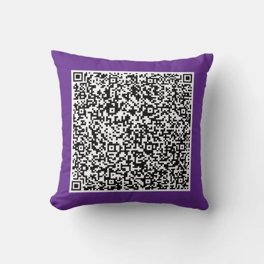 Personalized Your Custom QR Code Throw Pillow クッション (正面)
