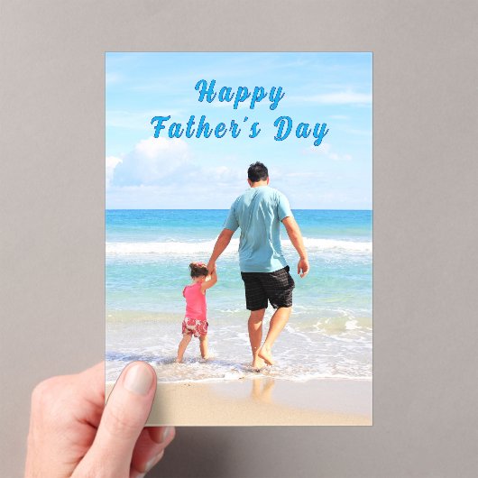 Personalized Your Dad Photo Father's Day Card アクリル招待状 (インサイチュ (ポータブル))