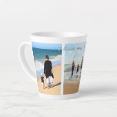 Personalized Your Family Photo Collage Latte Mug カフェラテマグ (左アングル)