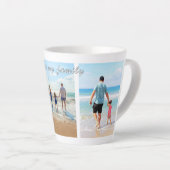 Personalized Your Family Photo Collage Latte Mug カフェラテマグ (右アングル)