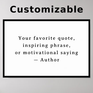 Personalized  Your Funny Quote – Create Your Own ポスター