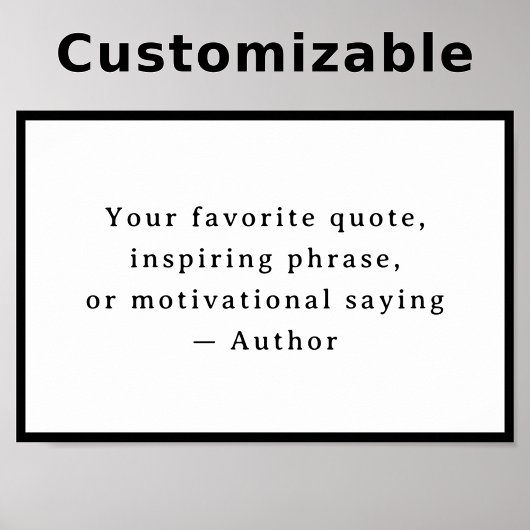 Personalized  Your Funny Quote – Create Your Own ポスター