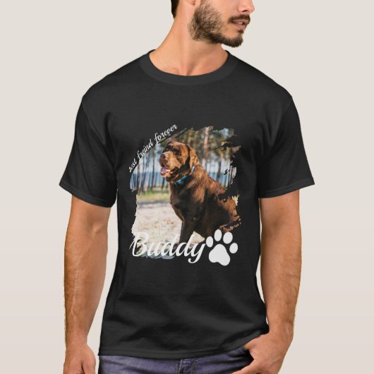personalized your own Name and Photo custom dog  Tシャツ (正面)