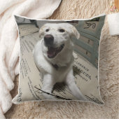 Personalized Your Pet's Photo And Name "Home is.." クッション (ブランケット)