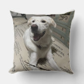 Personalized Your Pet's Photo And Name "Home is.." クッション (正面)