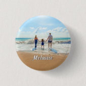 Personalized Your Photo Button with Custom Name 缶バッジ (正面)