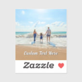 Personalized Your Photo Sticker with Custom Text シール (シート)