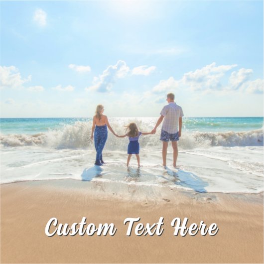 Personalized Your Photo Sticker with Custom Text シール (正面)