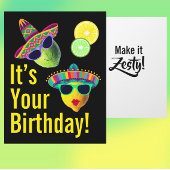 Personalized Zesty Funny Lemon Lime カード
