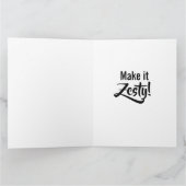 Personalized Zesty Funny Lemon Lime カード (内部)