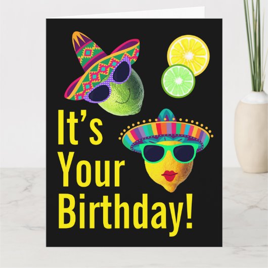 Personalized Zesty Funny Lemon Lime カード (正面)