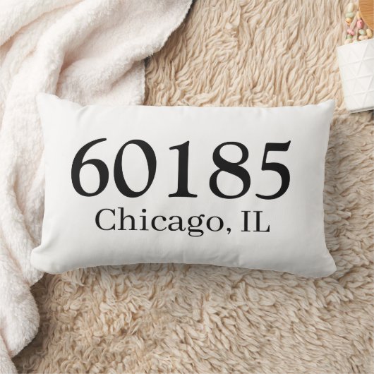 Personalized Zip Code housewarming present         ランバークッション (ブランケット)