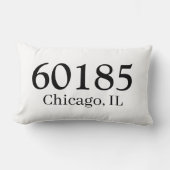 Personalized Zip Code housewarming present ランバークッション (正面)