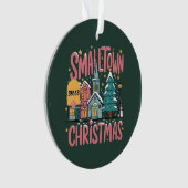 Personalized Zipcode Small Town Christmas Pink  オーナメント (正面)