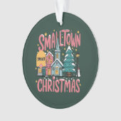 Personalized Zipcode Small Town Christmas Pink  オーナメント (正面)