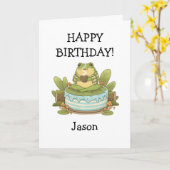 Personalized Zochi Sipping Tea カード (黄色い花)