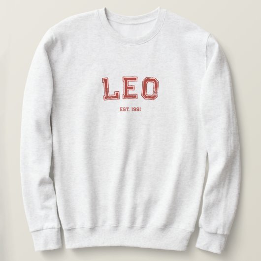 Personalized Zodiac Birth Year Sweatshirt スウェットシャツ (デザイン正面)