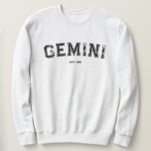 Personalized Zodiac Birth Year Sweatshirt スウェットシャツ (デザイン正面)