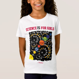 PersonalizedScienceは女の子、太陽系のためです Tシャツ
