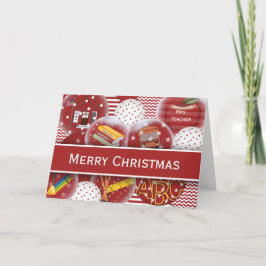 PersonalizedTeacher Meryクリスマスカードオーナメント シーズンカード