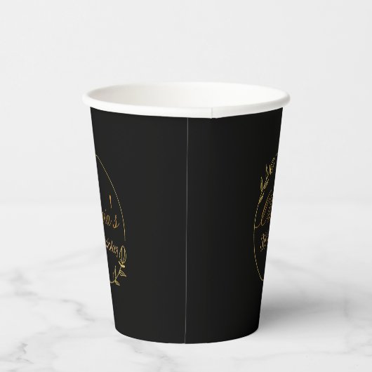 Personalizes Birthday with Golden Frame 紙コップ (右)