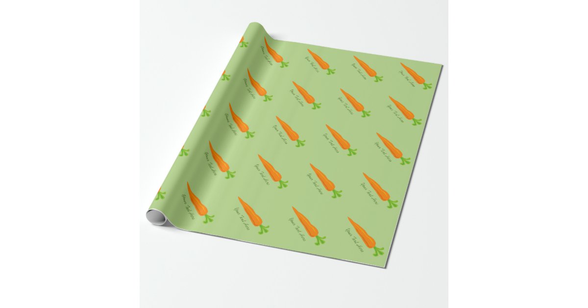 Personaliziedのかわいいにんじんの野菜包装紙 ラッピングペーパー Zazzle Co Jp