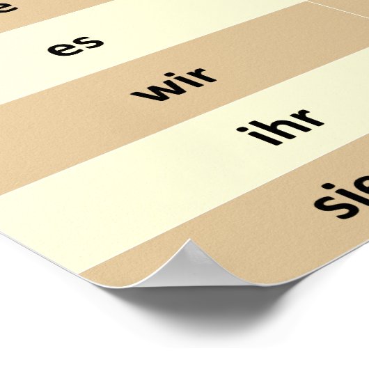 Personalpronomen – ポスター (角)