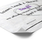 Personalzied Pet Adoption Certificate ポスター (角)