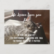 Personalzied Stop Overthinking Life Lesson Card 