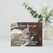 Personalzied Stop Overthinking Life Lesson Card シーズンポストカード (スタンド正面)