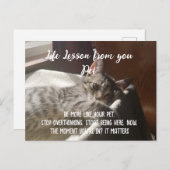 Personalzied Stop Overthinking Life Lesson Card シーズンポストカード (正面/裏面)