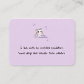 Personalzied Support Contact Card with Bunny  名刺 (正面)