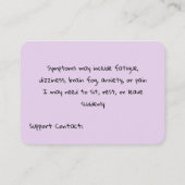 Personalzied Support Contact Card with Bunny  名刺 (裏面)