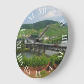 Personenzug in Bullay ラージ壁時計 (傾斜)