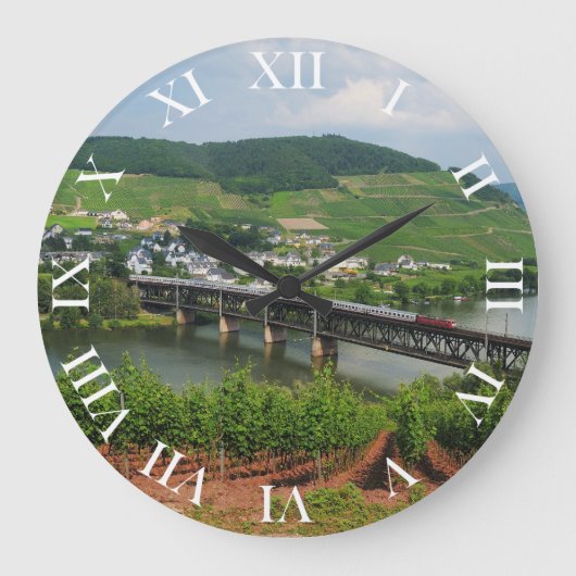Personenzug in Bullay ラージ壁時計 (正面)