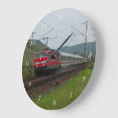 Personenzug in Pommern ラージ壁時計 (傾斜)