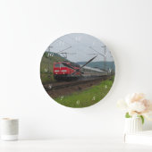 Personenzug in Pommern ラージ壁時計 (ホーム)