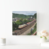 Personenzug in St. Goar スクエア壁時計 (ホーム)