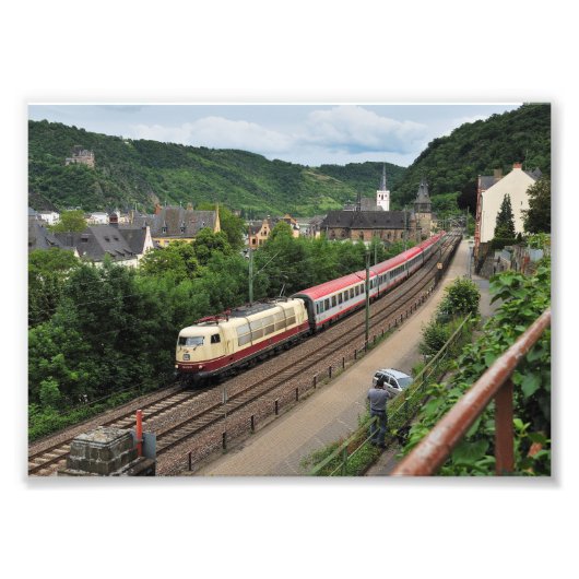 Personenzug in St. Goar フォトプリント (正面)
