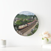 Personenzug in St. Goar ラージ壁時計 (ホーム)