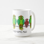 Personilisable Cartoon Bird Fanciers Mug コーヒーマグカップ (正面右)