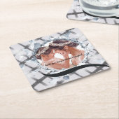 PERSONILIZE TEXT AND PICTURE  スクエアペーパーコースター (アングル)