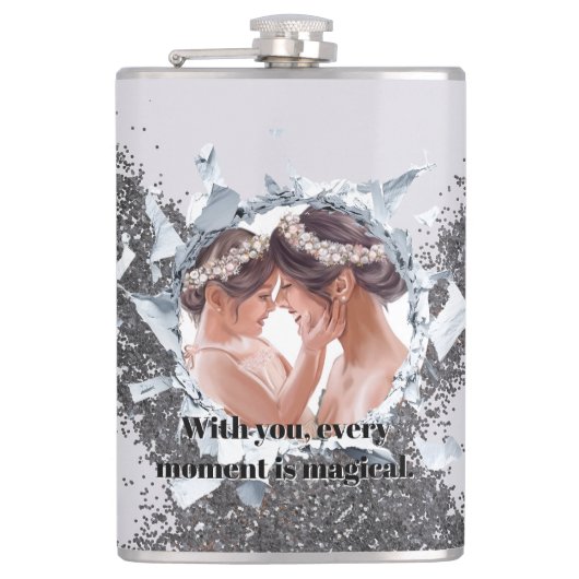 PERSONILIZE TEXT AND PICTURE  フラスク (正面)