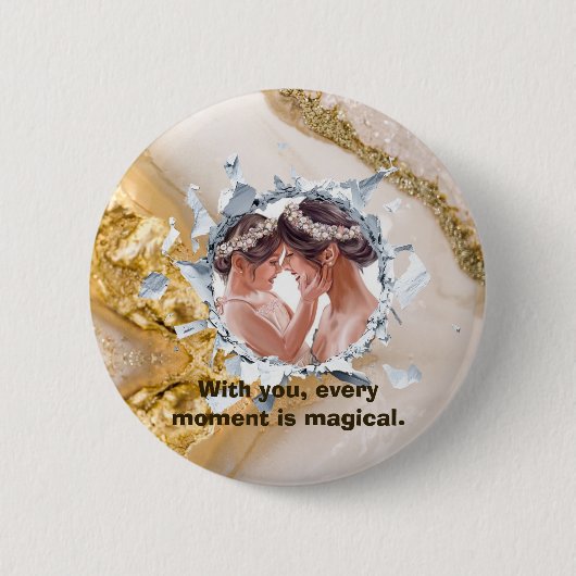 PERSONILIZE TEXT AND PICTURE  缶バッジ (正面)