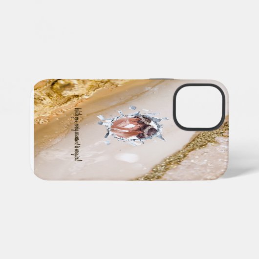 PERSONILIZE TEXT AND PICTURE iPhoneケース (裏面横)