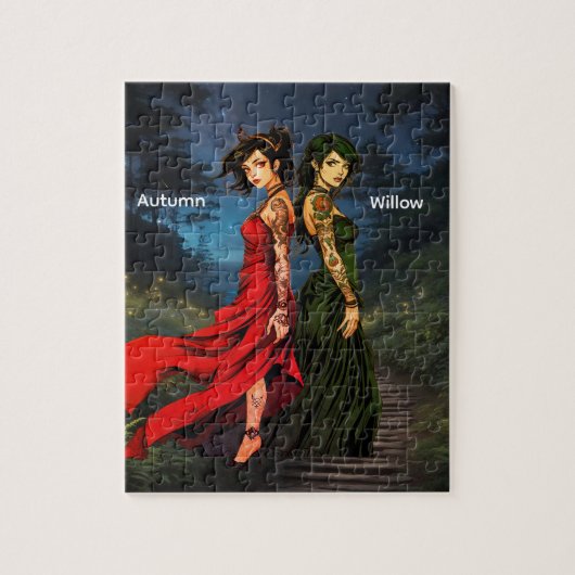 Personized Anime Tattooed Girls   ジグソーパズル (縦)