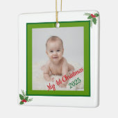 Personized Baby 1st Christmas Ornament セラミックオーナメント (左)